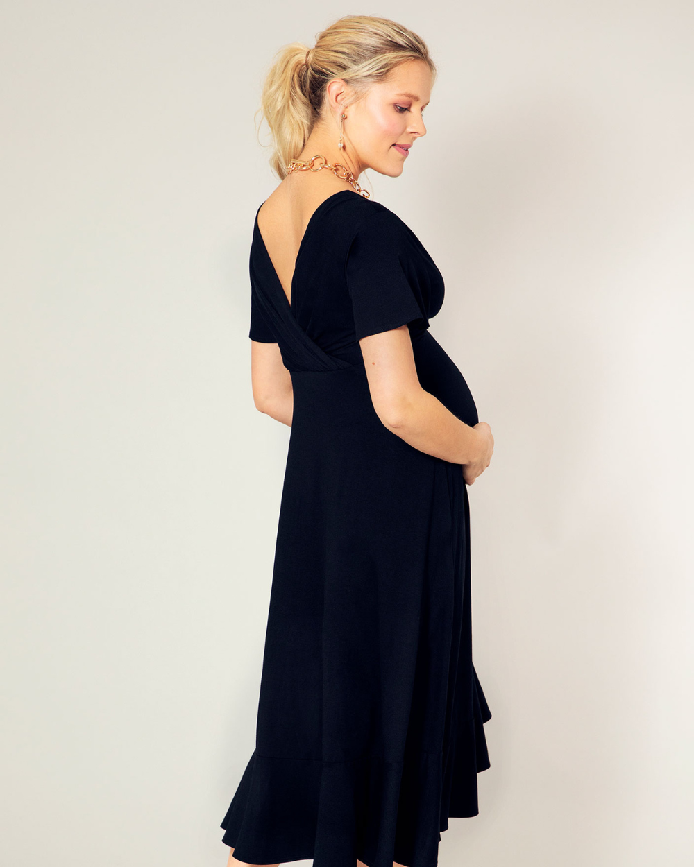 Rochie Waterfall Black Tiffany Rose - 2
