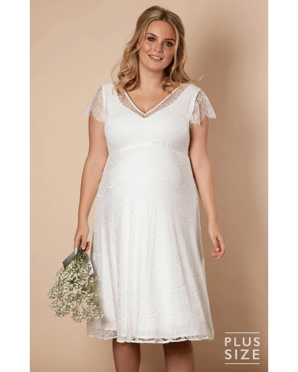 Rochie cununie civila gravide Kristin plus size