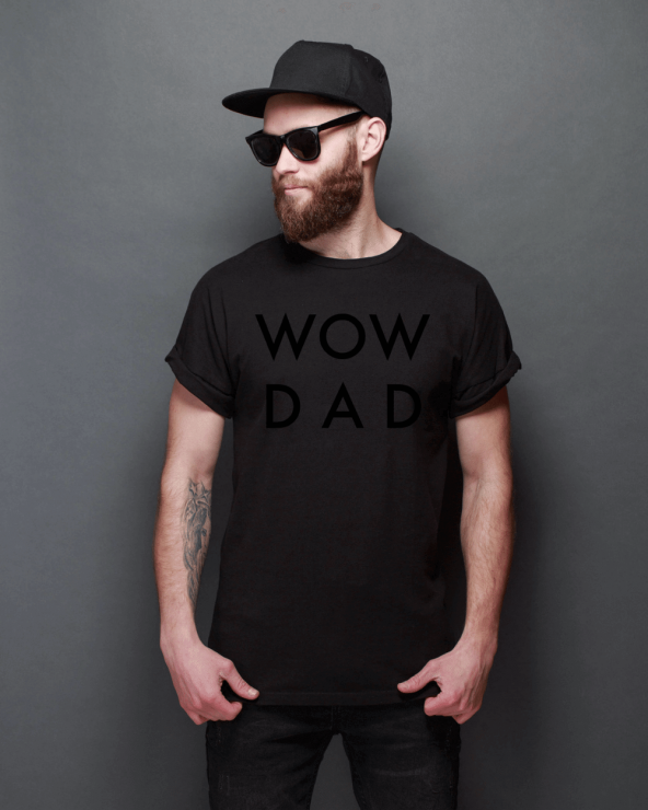 Tricou WoW DaD Negru WOW MOM® - 1