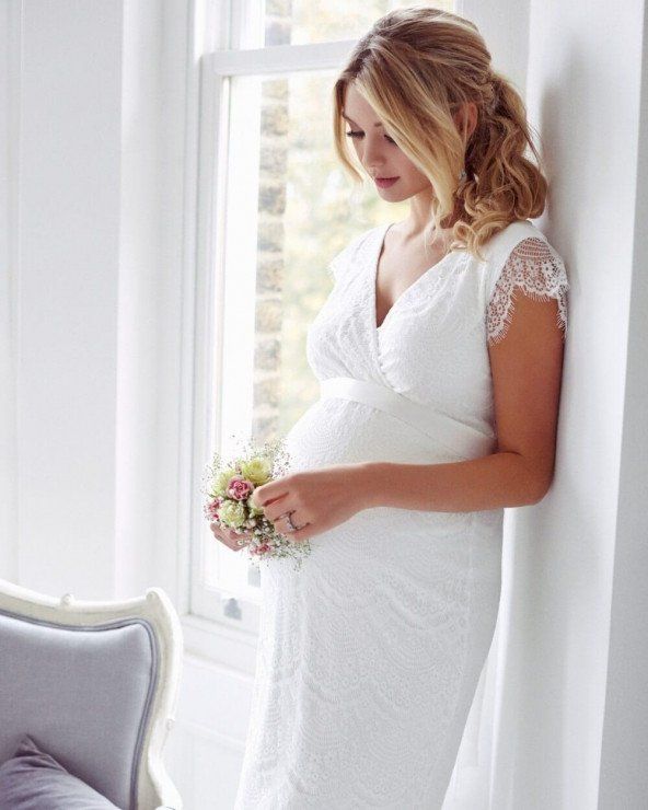 Rochie Imogen Ivory gravide cununie civilă Tiffany Rose - 4