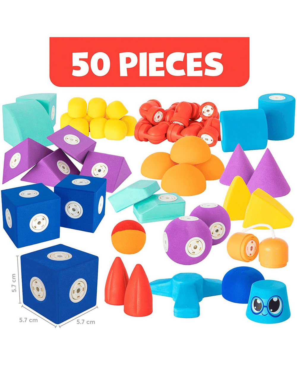 Jucării magentice Blokaroo (50 piese) Clics Toys - 2