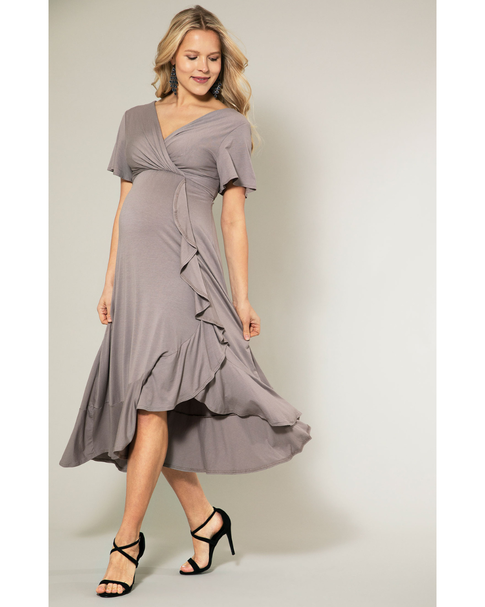 Rochie gravide Waterfall Taupe - 3