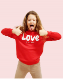 Bluză Love is all I need Roșu WOW MOM® - 1