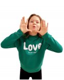 Bluză Love is all I need Verde WOW MOM® - 8