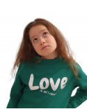 Bluză Love is all I need Verde WOW MOM® - 3
