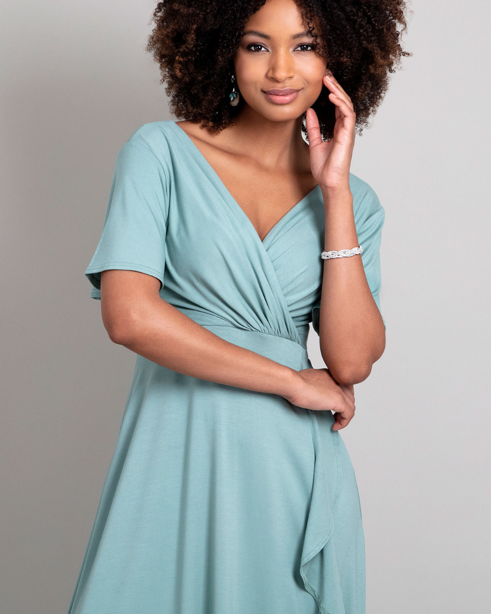Rochie Waterfall Harbour Green - 2