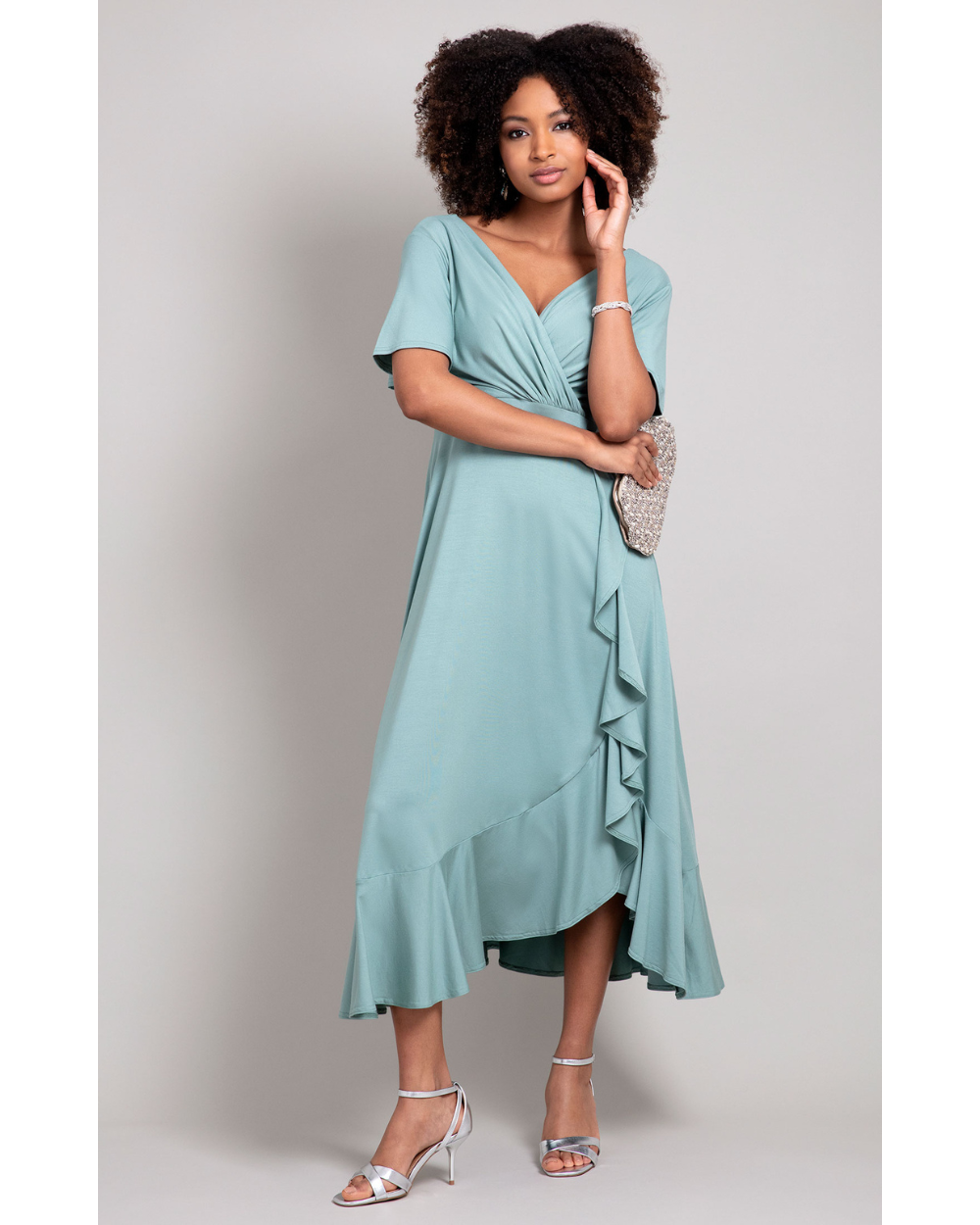 Rochie Waterfall Harbour Green - 4