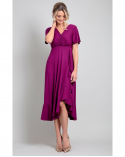 Rochie Waterfall Boysenberry Pink  - 1