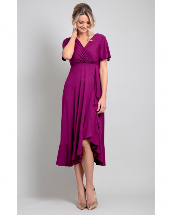 Rochie Waterfall Boysenberry Pink - 1