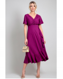 Rochie Waterfall Boysenberry Pink  - 5