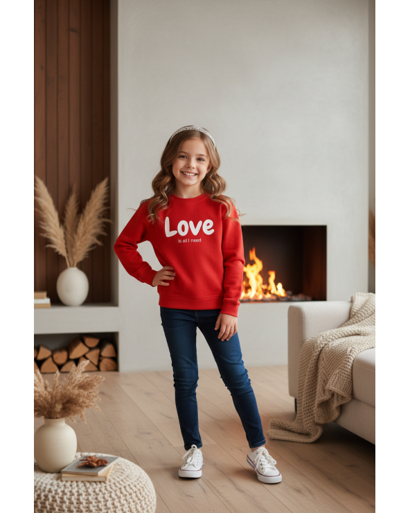 Bluză Love is all I need Roșu WOW MOM® - 1