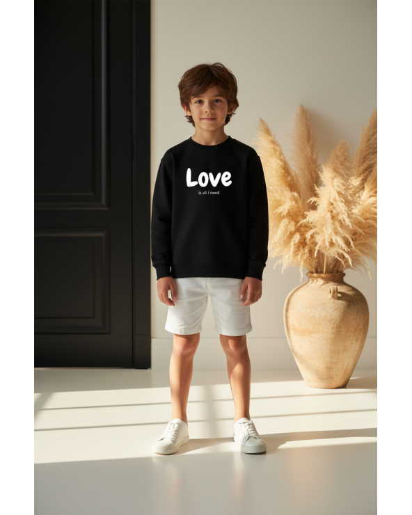 Bluză LOVE is all I need Negru WOW MOM® - 1